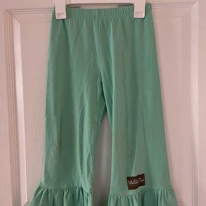 MatildaJane Green Pants with ruffles on the bottom size 6